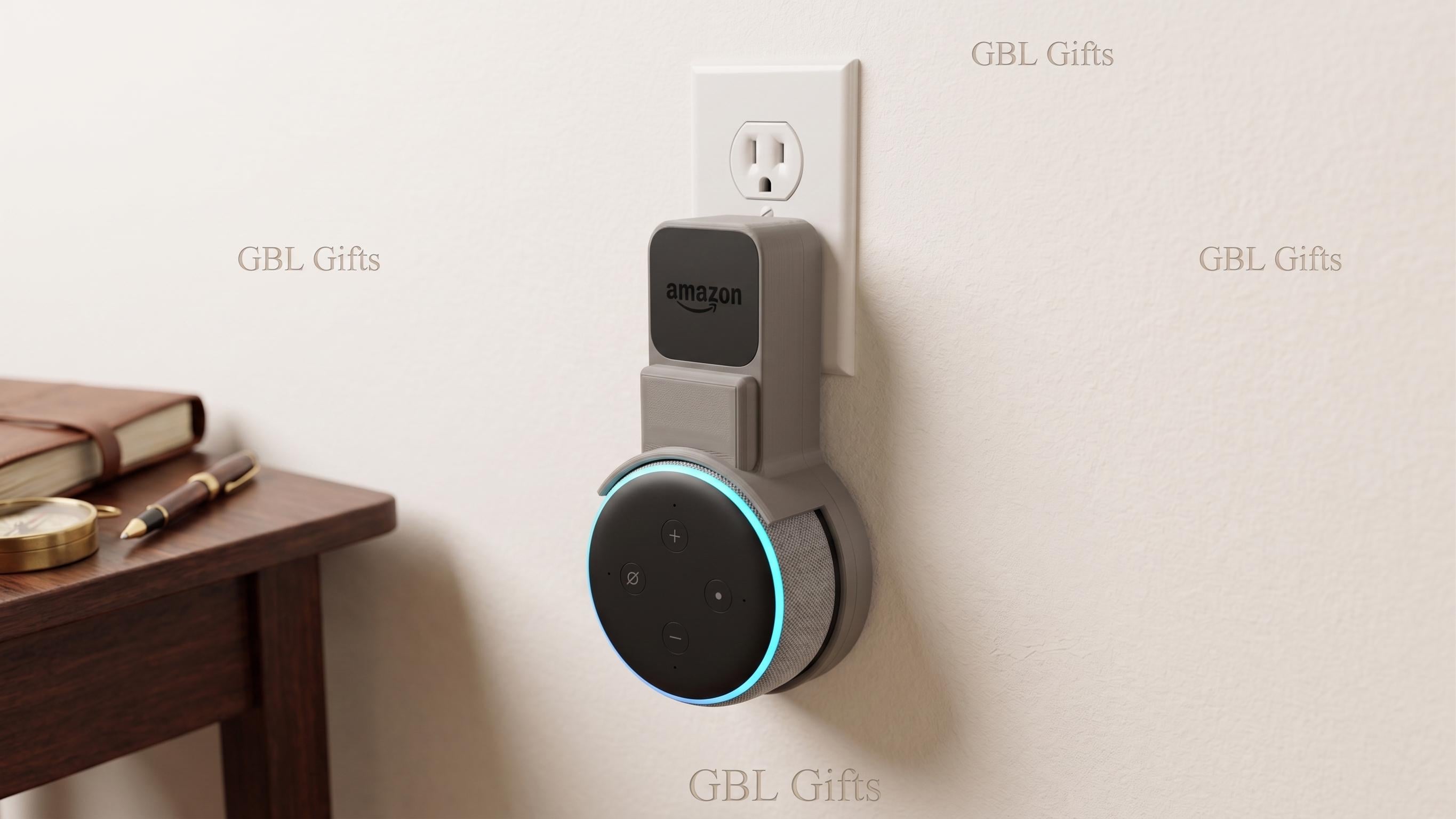 Wall Plug Holder Mount Compatible with 3rd Gen Echo Dot