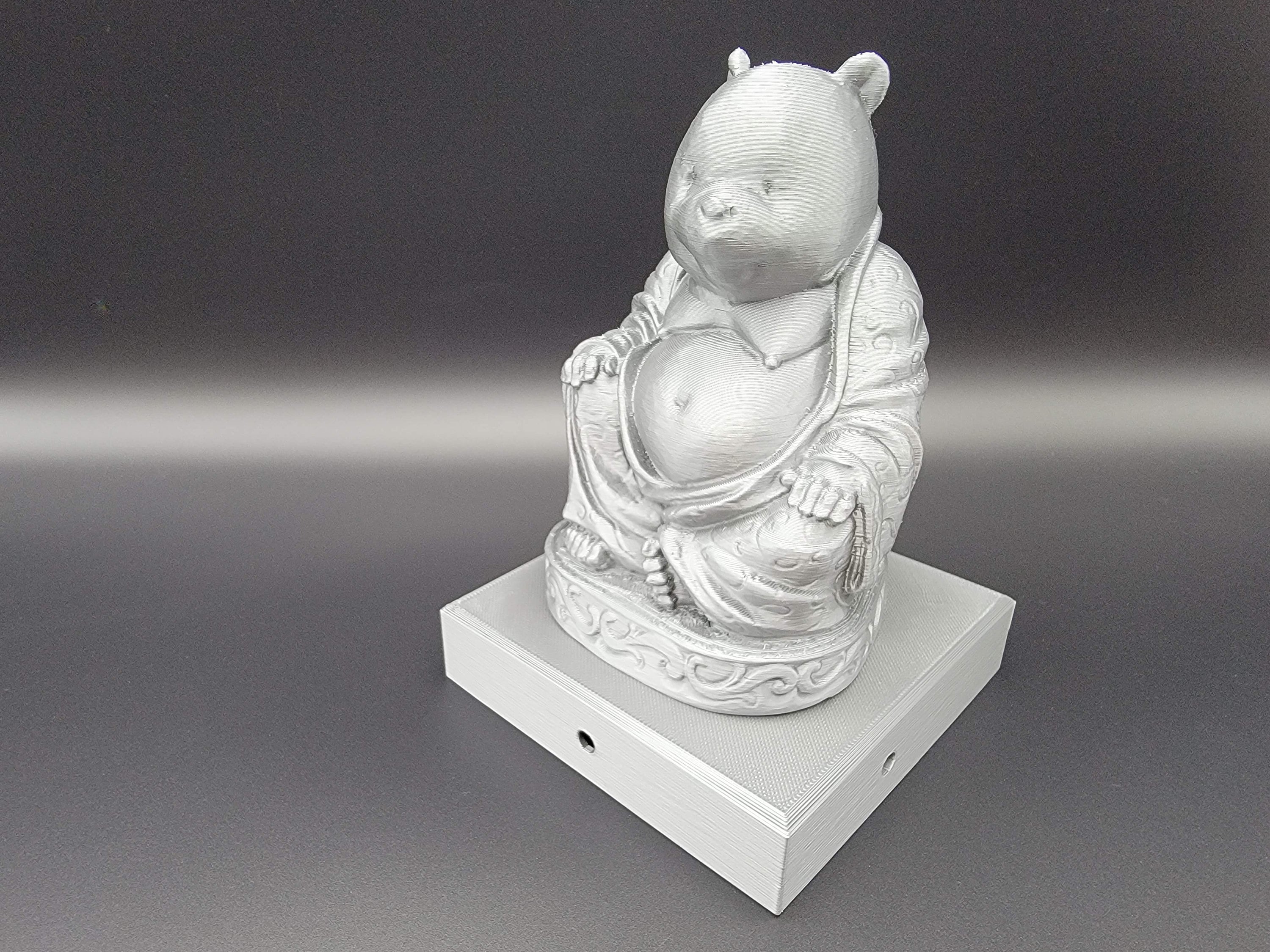 Meditating Bear 4x4 Fence Post Topper Statue Garden Statue for Zen Garden Lovers | Housewarming Gift for Buddhists | Meditating Buddhas