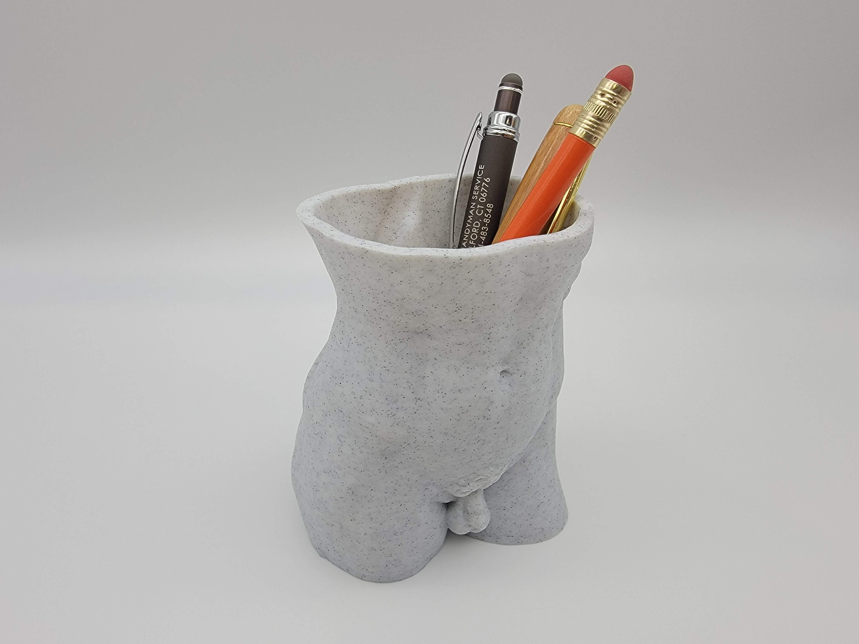 Statue of David Pen Holder, Paintbrush Holder Caddy, Makeup Tool Holder, Vase, David of Michelangelo, Gift for History Major Student Teacher