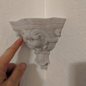 Baroque Corner Shelf - Any Color - Wall Mounted Corner Shelves