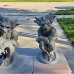 Chill Gargoyle Statue | Any Color Garden | Desk Topper | Many Gargoyles in the Shop! Paintable!