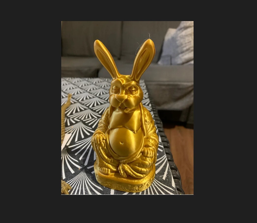Bunny Buddha Statue Funny Gag Gift for Easter Lovers | Animal Buddha Statues | Funny Buddah Figurine | Animal Budda Gifts Vets