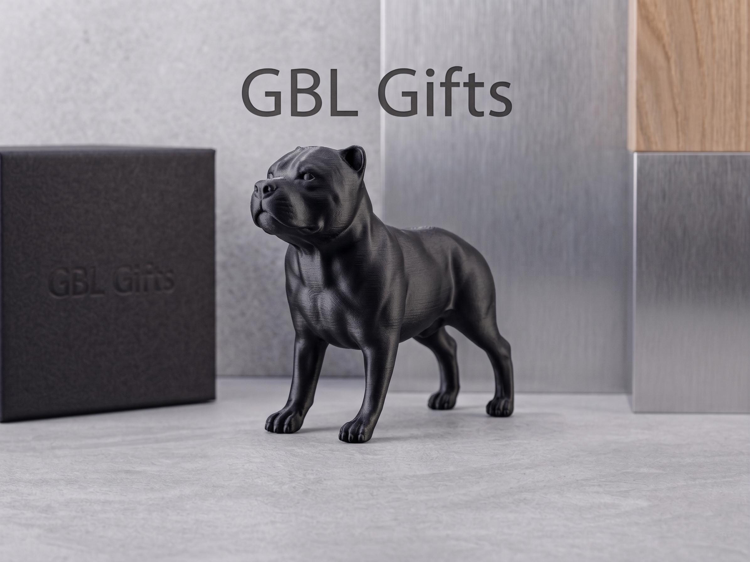 Pitbull Statue - Any Color! - Memorialize My Dog - Housewarming Gift for Friend Who Lost Their Dog - Pet Passed Away