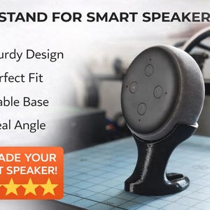 Amazon Alexa Echo Dot Desk Mount Holder for Gen 3 | ANY COLOR! Black White Blue Red Green Generation three 3rd gen Alexa Speaker Mounts