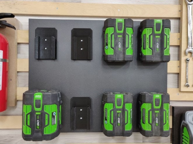 Backet Compatible for EGO 56V Battery Wall Hanger Mount - EGO Power Battery Mounting Bracket - Garage & Shed Organization