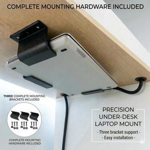 Hidden Laptop Under Desk Holder | Hide Tablet | Store and Conceal | Holds Laptops or Tablets Under Desk | Hide Laptop | Hide Tablet | Holder