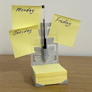 Sticky Note Holder | Desk Organization | Gift for Office Worker | Back to School | Dorm Room Accessories | Reminders