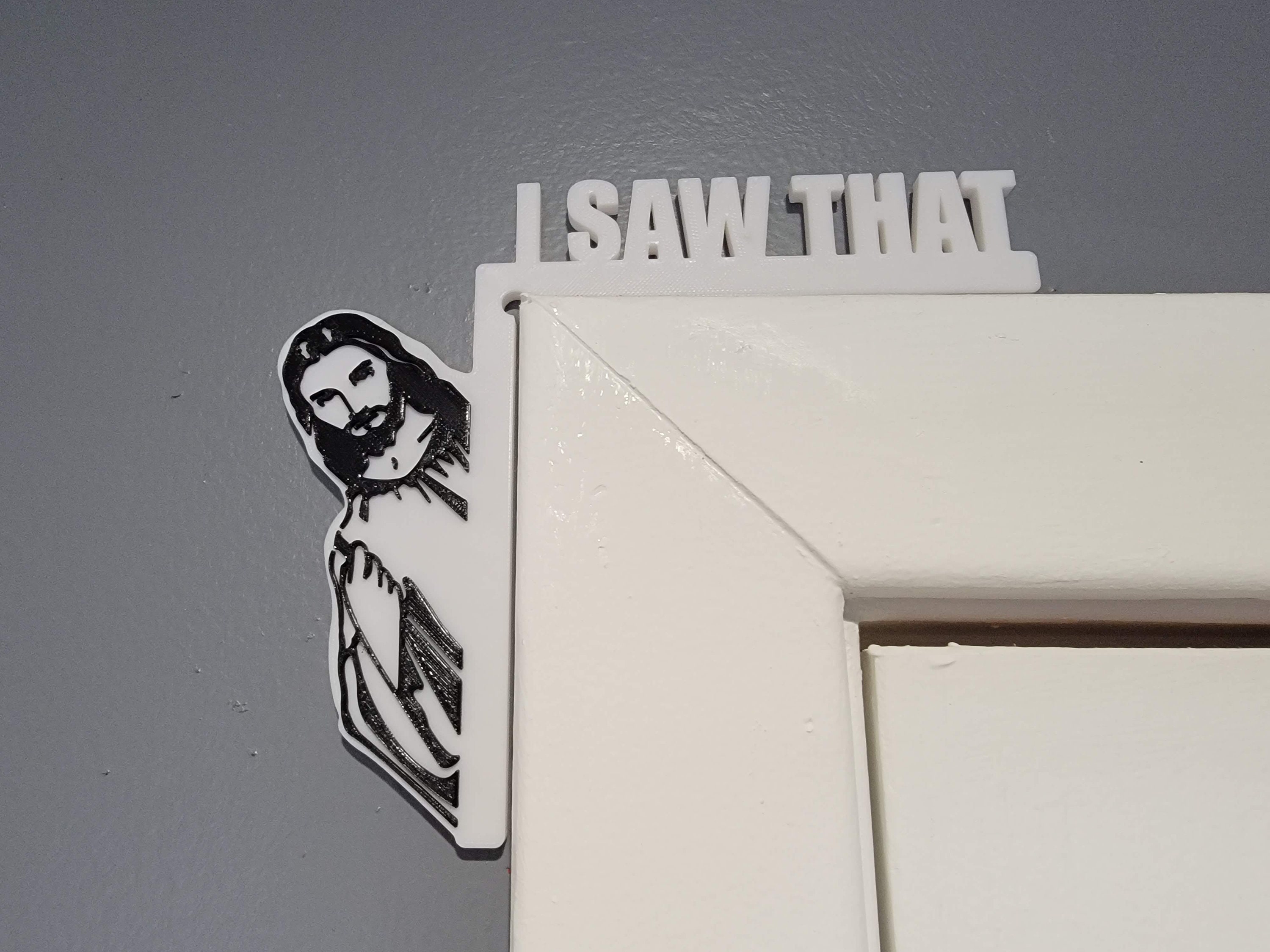 I Saw That Funny Jesus Door Topper
