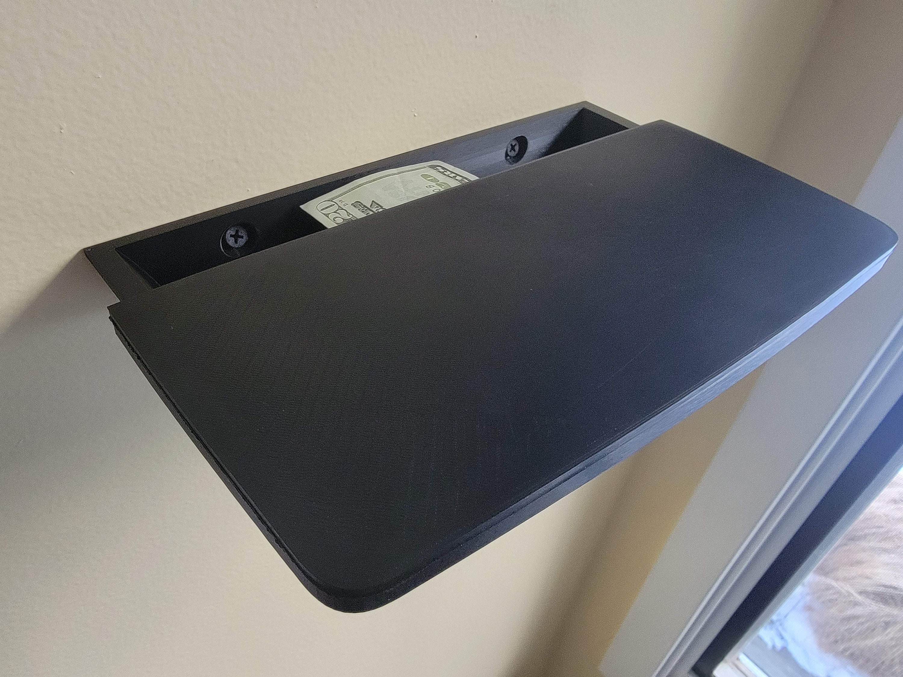 Secret Floating Shelf Safe – Hidden Compartment Stash Box - Wall Mounted