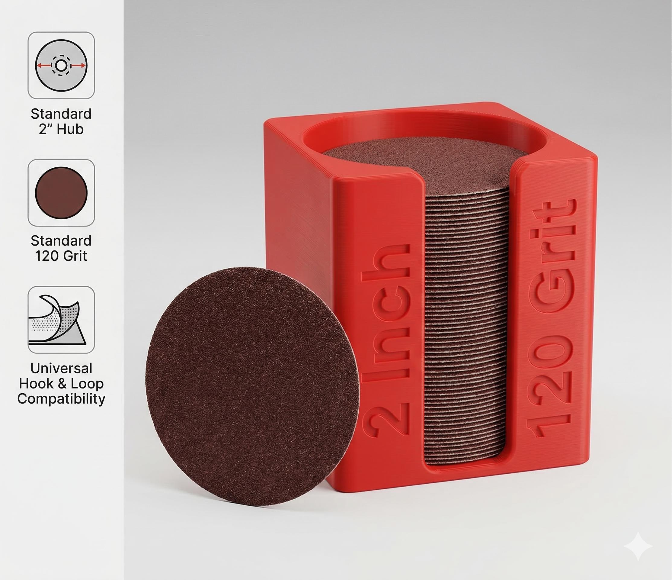 2 Inch - 50mm Sanding Pad Holder Any Color | Garage Organization