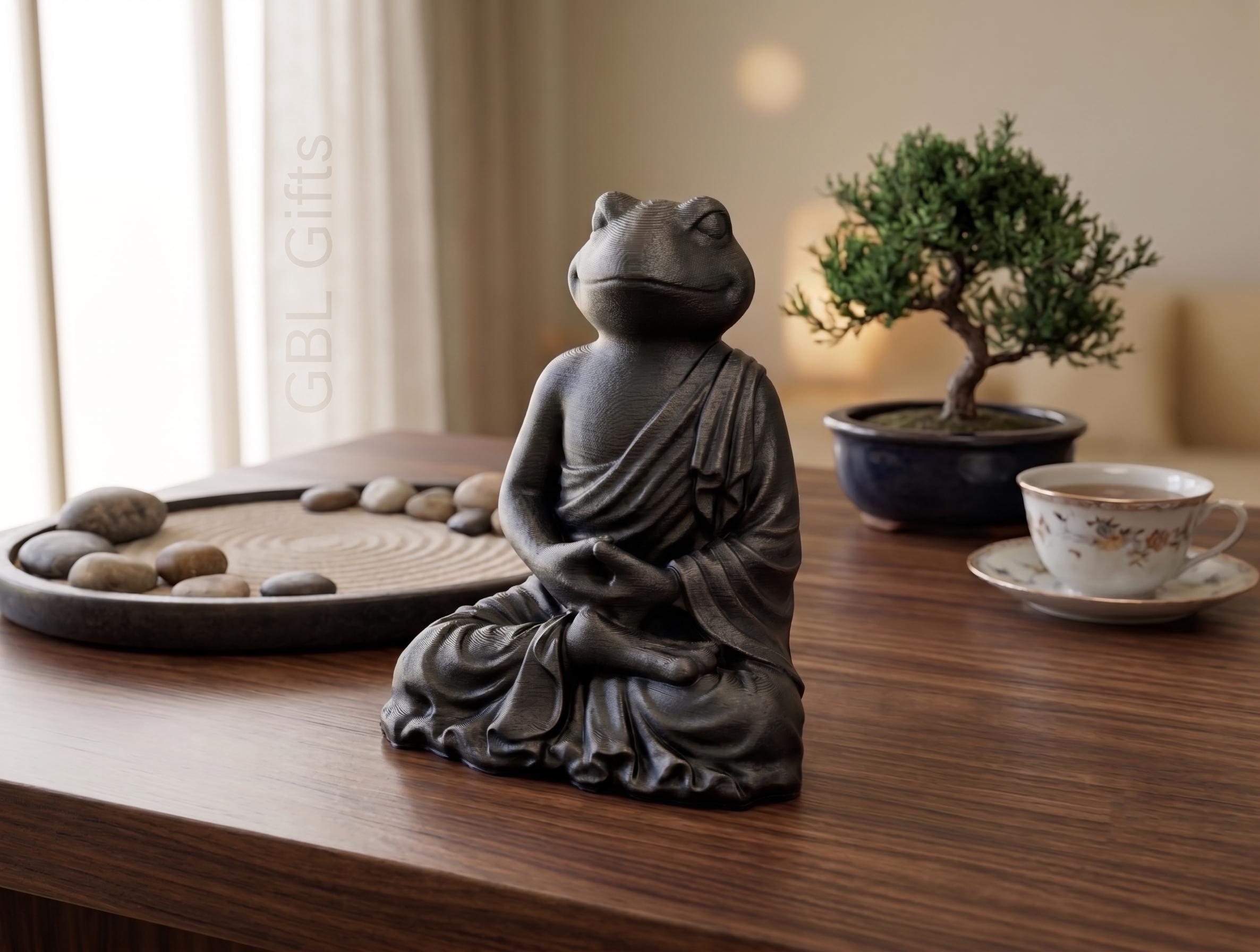 Frog Buddha Statue Any Color Funny Gag Gift for Reptile Lovers | Animal Buddha Statues | Funny Buddah Figurine | Animal Gifts Vets Frogs Zen