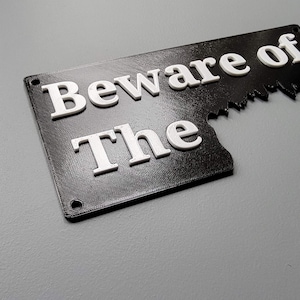Beware of the ... Dog?  Bear?  Alligator?  Who Knows! | Beware of the Bite Sign | Funny Gag Gifts for Friends | Hilarious Signage | Fun Gags