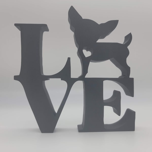 Chihuahua Love Sign - ANY COLOR! - Home Decor | Chihuahua Lover Owner Housewarming Gift | Chiwahaha Dog Lovers