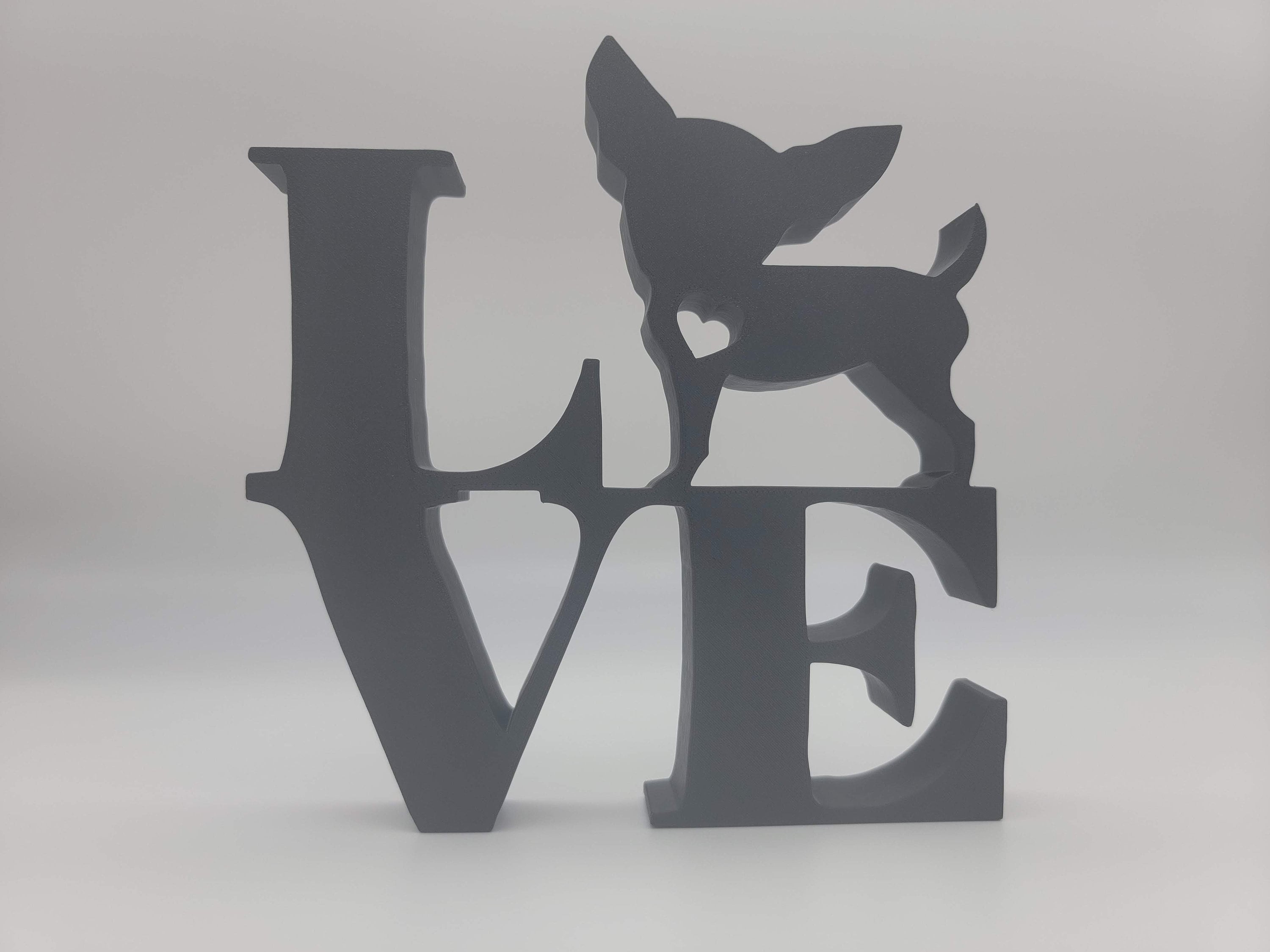Chihuahua Love Sign - ANY COLOR! - Home Decor | Chihuahua Lover Owner Housewarming Gift | Chiwahaha Dog Lovers