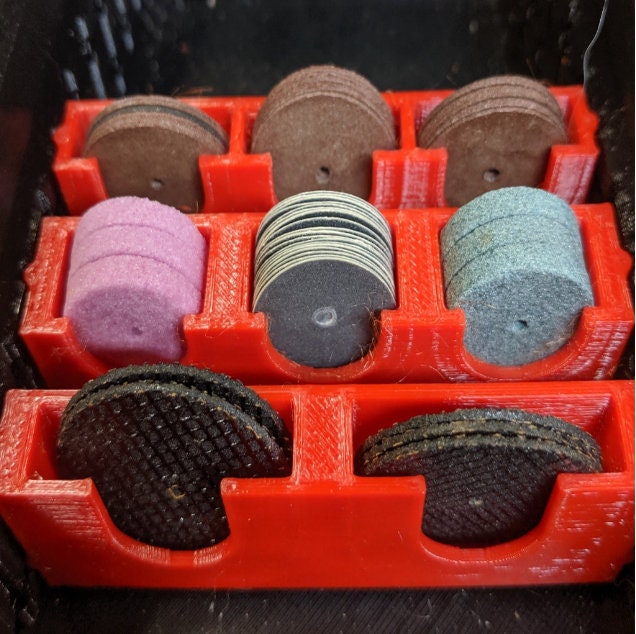 Dremel Disc Holders Compatible with Milwaukee Packout Bins - Any Color!