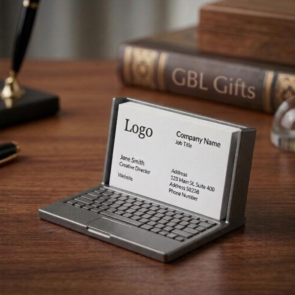 Laptop Business Card Holder - Any Color