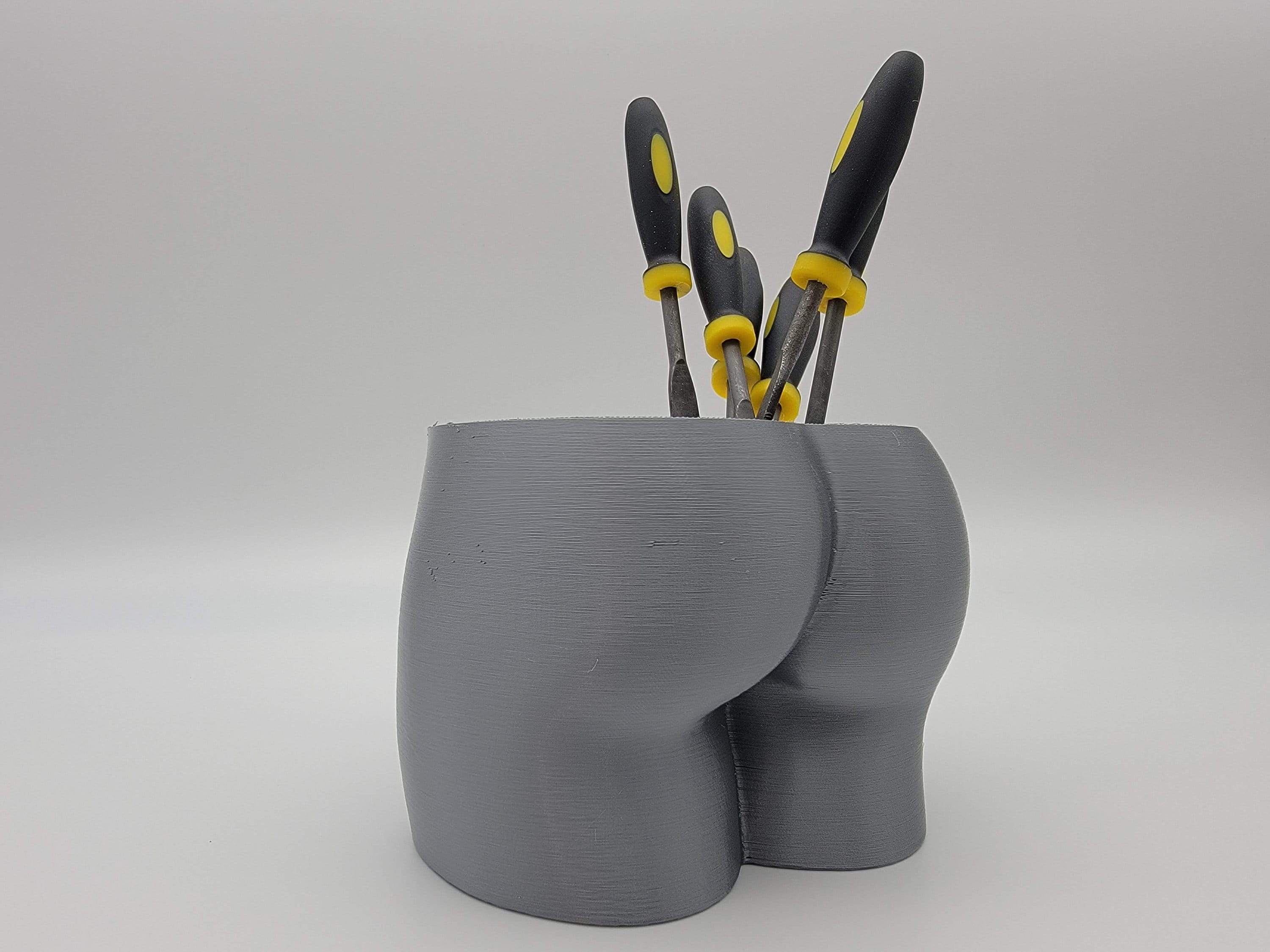 Juicy Butt Pen Holder, Paintbrush Holder Caddy, Makeup Tool Holder, Vase, David of Michelangelo, Gift for Sassy Friend