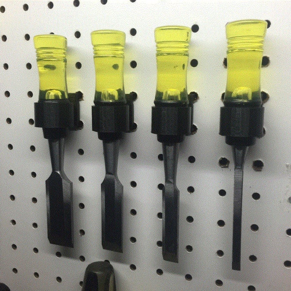 Chisel Pegboard Mount - Fits Many Chisels like Harbor Freight - Any Color!