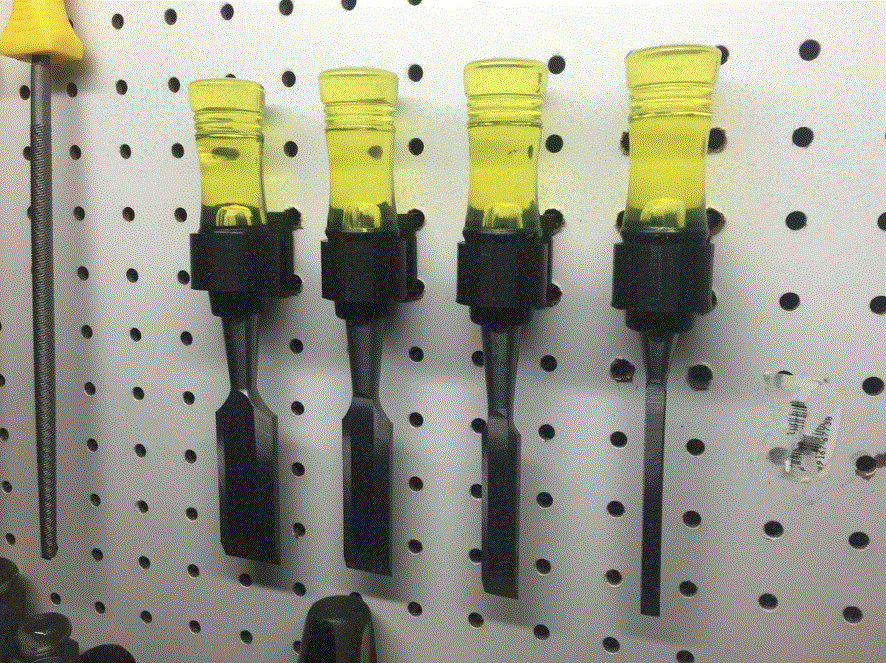 Chisel Pegboard Mount - Fits Many Chisels like Harbor Freight - Any Color!