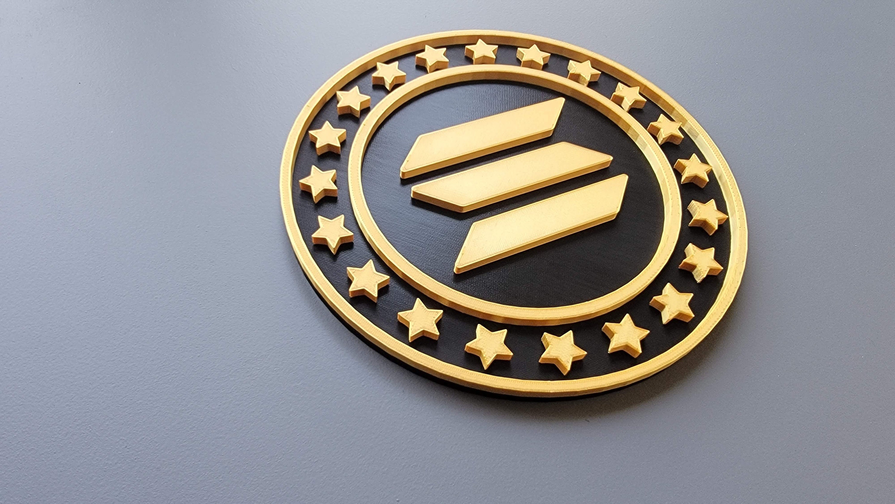 Solana Coin Cryptocurrency Wall Art Sol