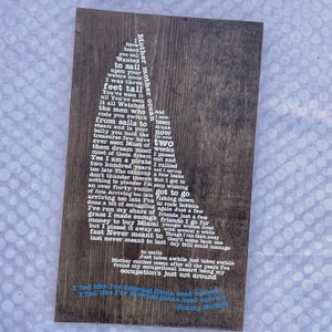 sailboat song Lyrics| A Pirate Looks at 40| Home Decor| Customizable