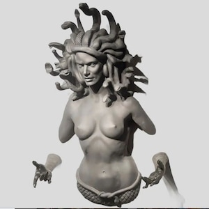 Medusa, Large Medusa Wall Statue, Greek God Medusa, Medusa Decor, Medusa Statue, Greek Mythology Statue, 70.9x19.7 inches, Wall Statue