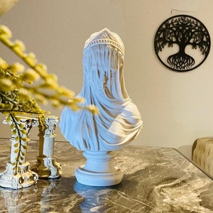 Virgin Mary, Virgin Mary Statue, Veiled Lady Bust, Veiled Bride, Large Veiled Lady Statue, Virgin Mary Statue, Gift to Her, Home Gifts