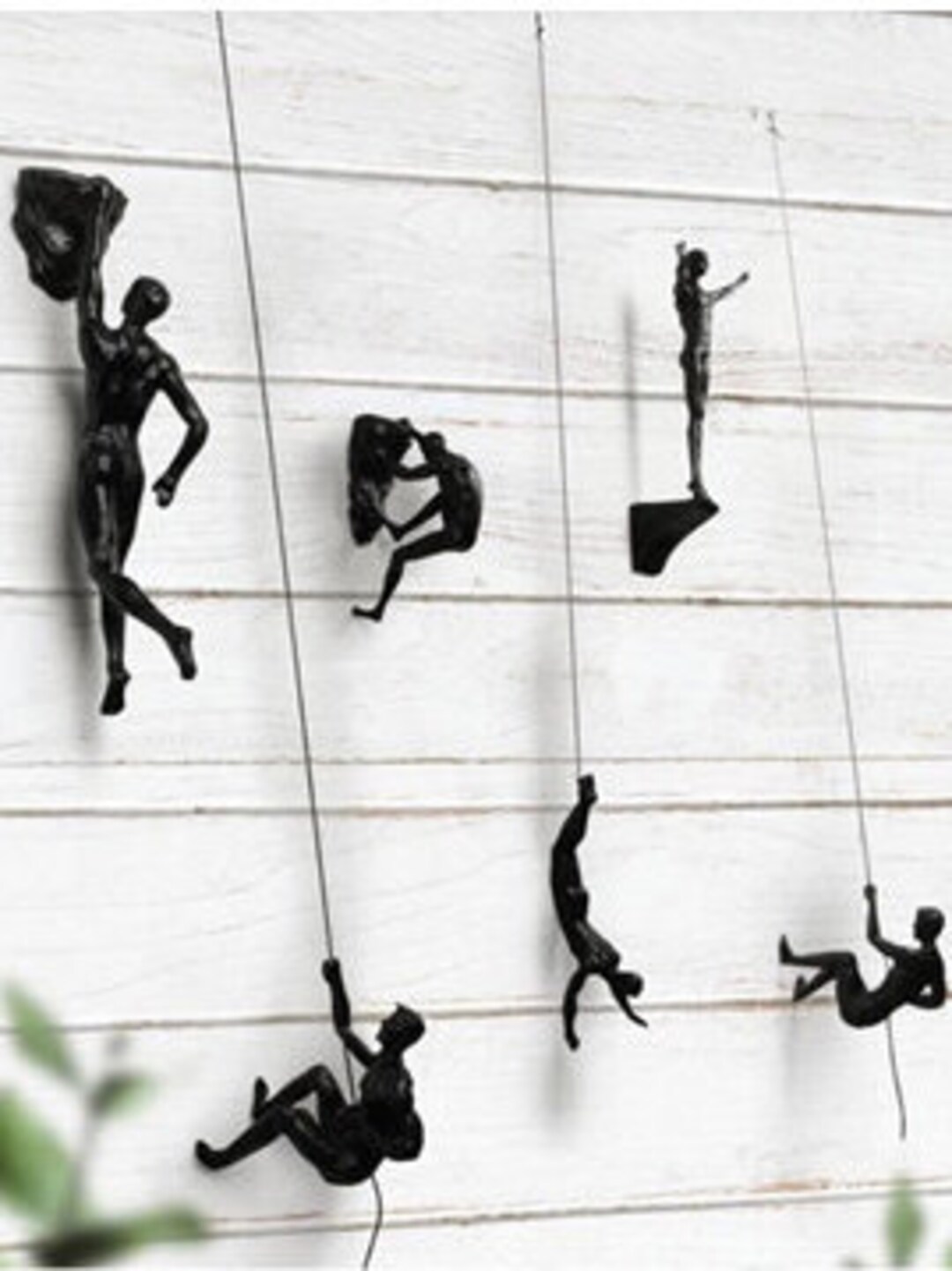 Set of 7, Climbing Man, Wall Sculpture, Climbing Adventurer, Wall Decor