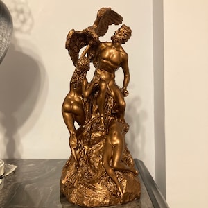 Prometheus Titan God, Fire God, Mythological Statue, Greek Mythology Decor, God Statue, Woman Statue, Eagle Statue