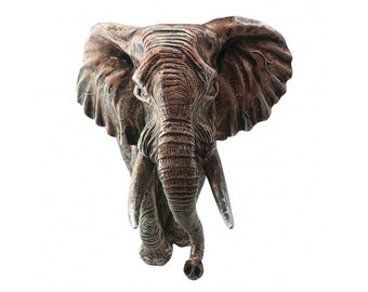 Elephant Wall Sculpture, Elephant Head, Wall Decor, Elephant Wall Art, Home Decoration, Christmas Gift