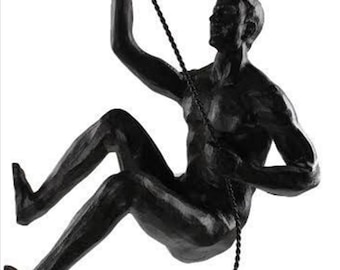 Climbing Man , Climber Statue, Rock Climber, Wall Climber, Wall Decor, Wall Accessory, Man Statue, Wall Hanger