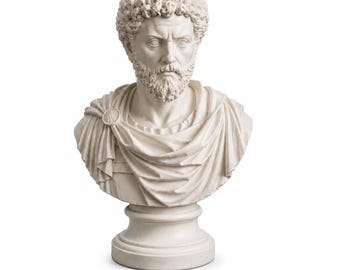 Büste des Marcus Aurelius, Skulptur des stoischen Philosophen, Dekoration des römischen Kaisers, Meditationsbüste