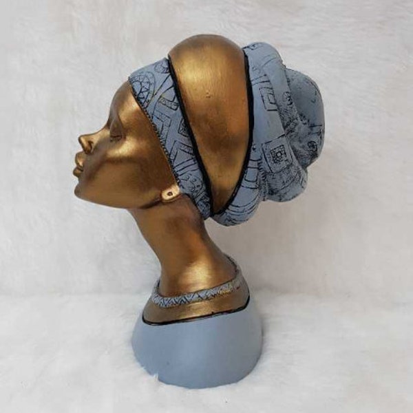 Woman Statue, African Woman Bust, Female Bust, African Statues, Black Woman Statue, Decorative Sculpture, Home Accessory, Design Statue