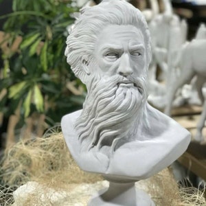 Busto de Poseidón, Dios griego, Mitología griega, Estatua del Busto de Dios, Estatua de Poseidón, Estatua romana, Regalo del Día de la Madre, Accesorio de habitación, Artículos de decoración
