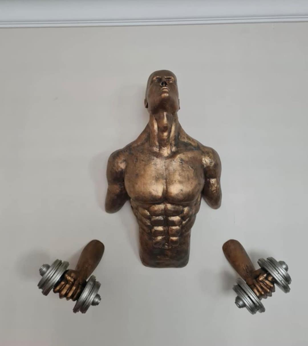 Large Wall Man Sculpture, Sports Man Sculpture, Wall Decor, Wall
