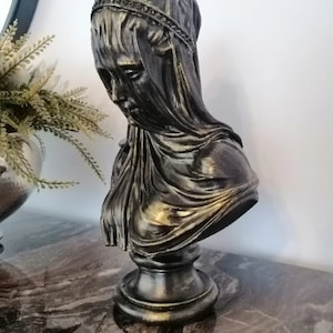 Virgin Mary, Virgin Mary Statue, Veiled Lady Bust, Veiled Bride, Large ...