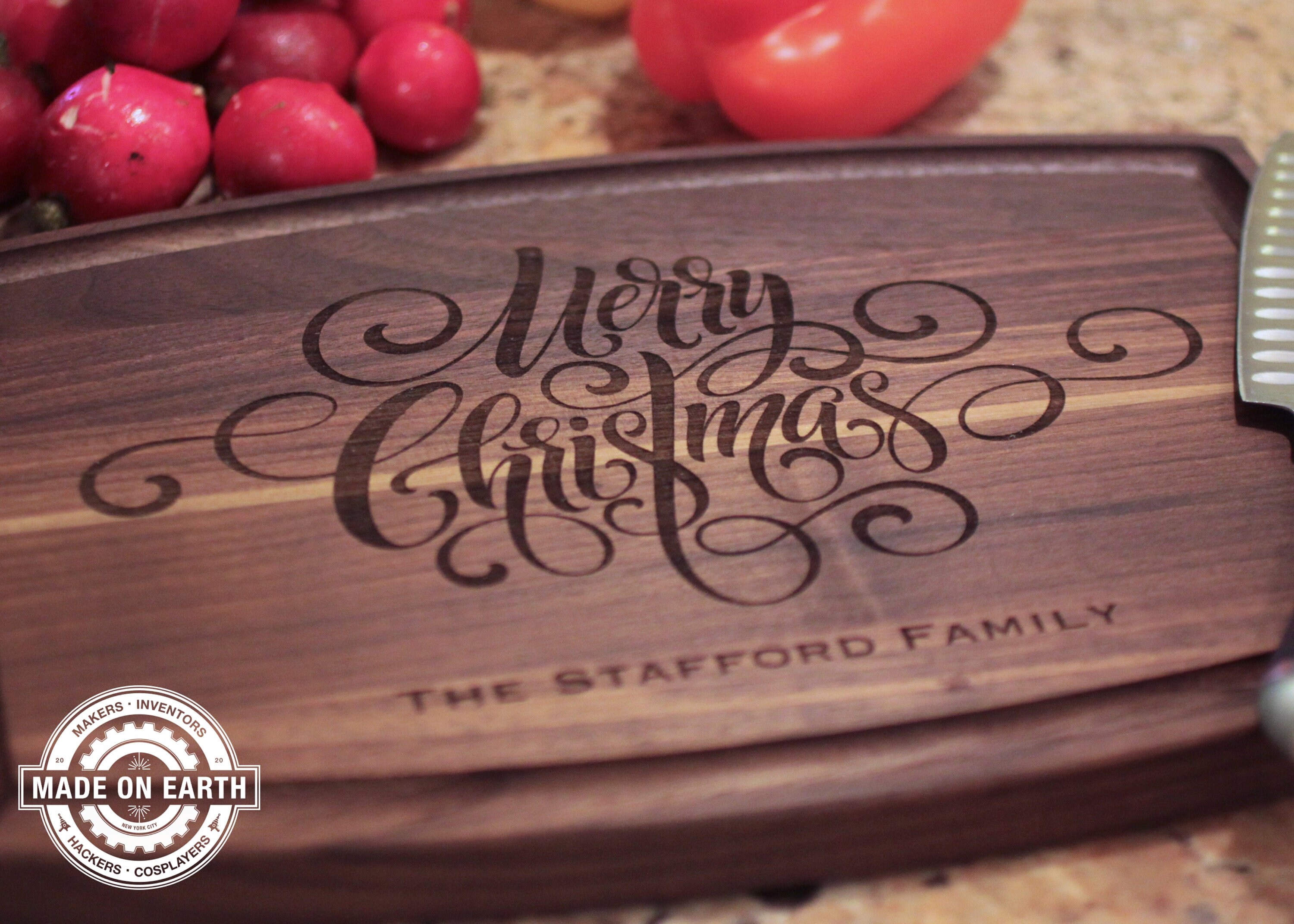 Merry Christmas Cutting Board, Christmas Cutting Board, Family Gift ...