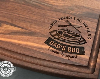 Dad's BBQ Cutting Board, Father's Day Gift, Dad's Birthday Present, Barbeque Cutting Board, Grill Cutting Board