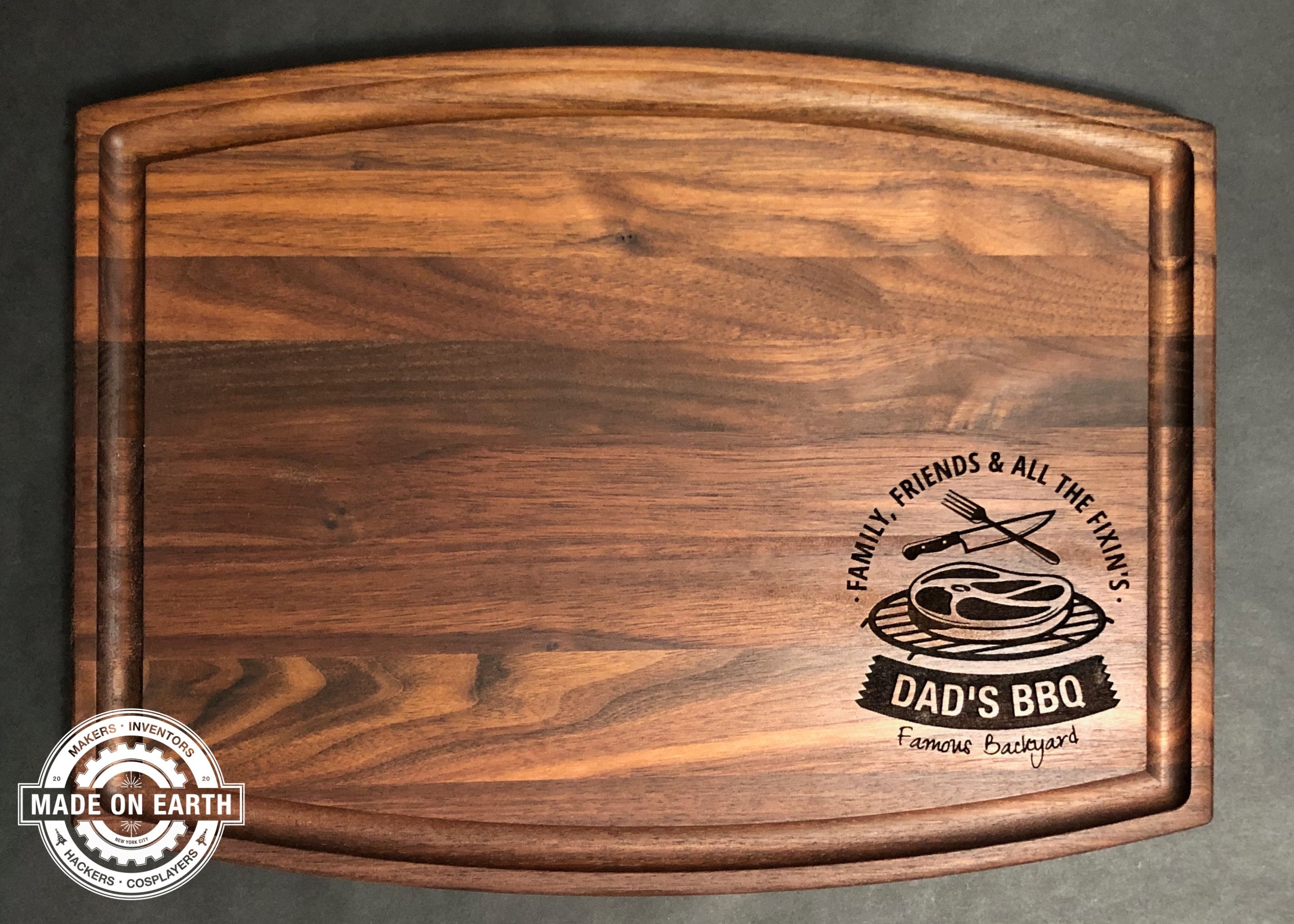 Dad's BBQ Cutting Board, Smoker & Barbeque Cutting Board, Dad's