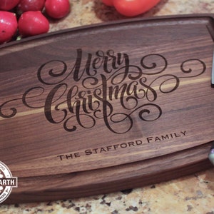 Merry Christmas Cutting Board, Christmas Cutting Board, Family Gift, Christmas Kitchen Decoration, Holiday Decor, Personalize