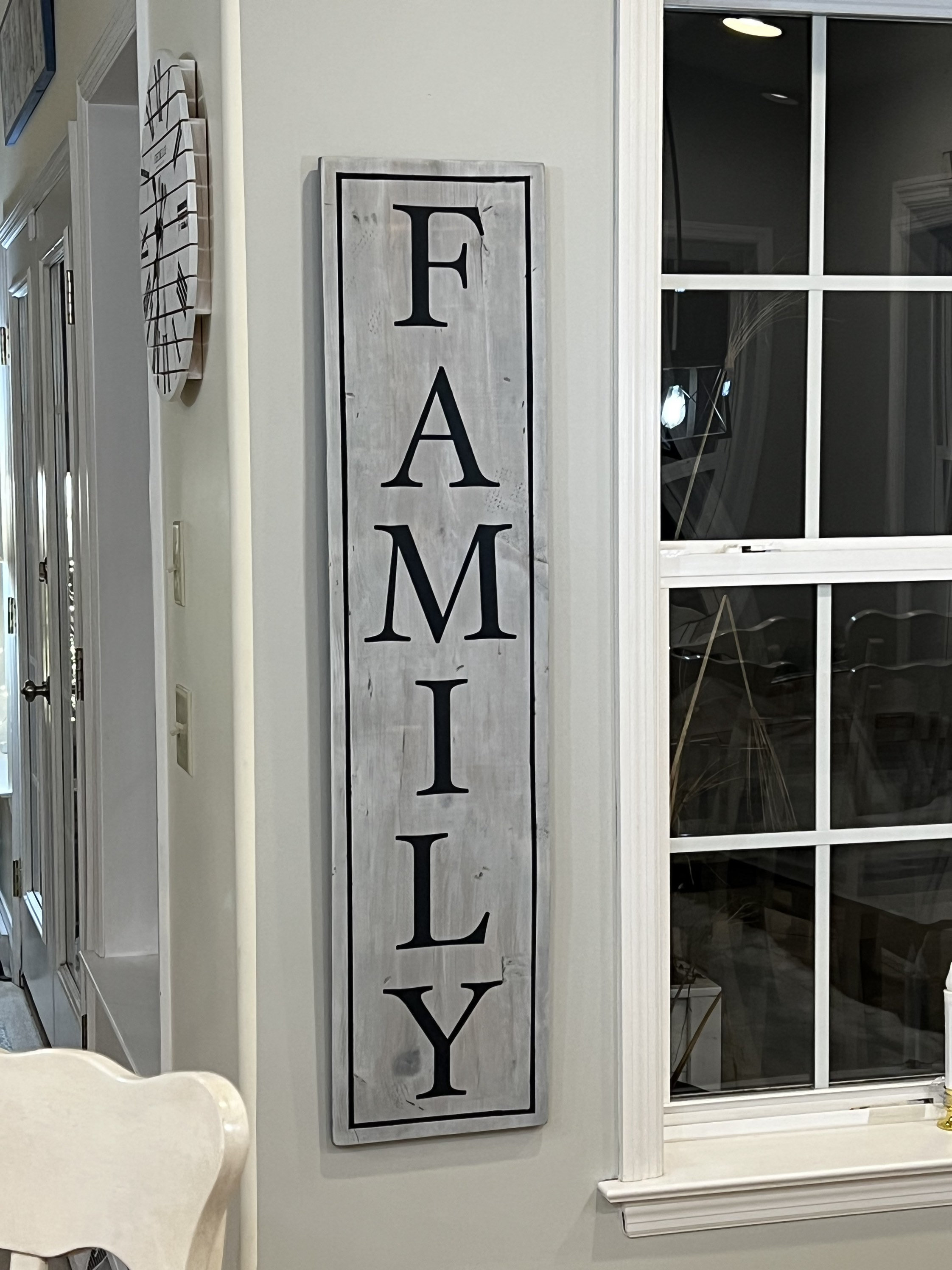 Vertical Family Sign Decal Template Formatted SVG Wood Sign Etsy