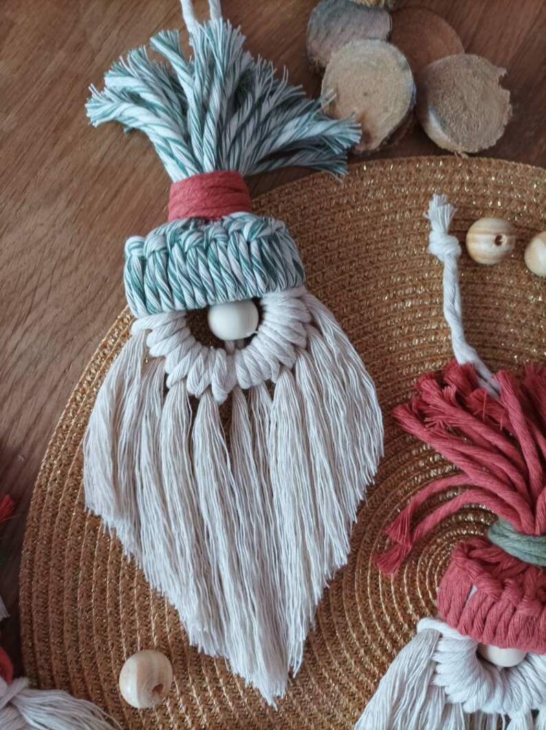 Macramé Gnome Set Macramé Christmas Gnomes Macramé Etsy