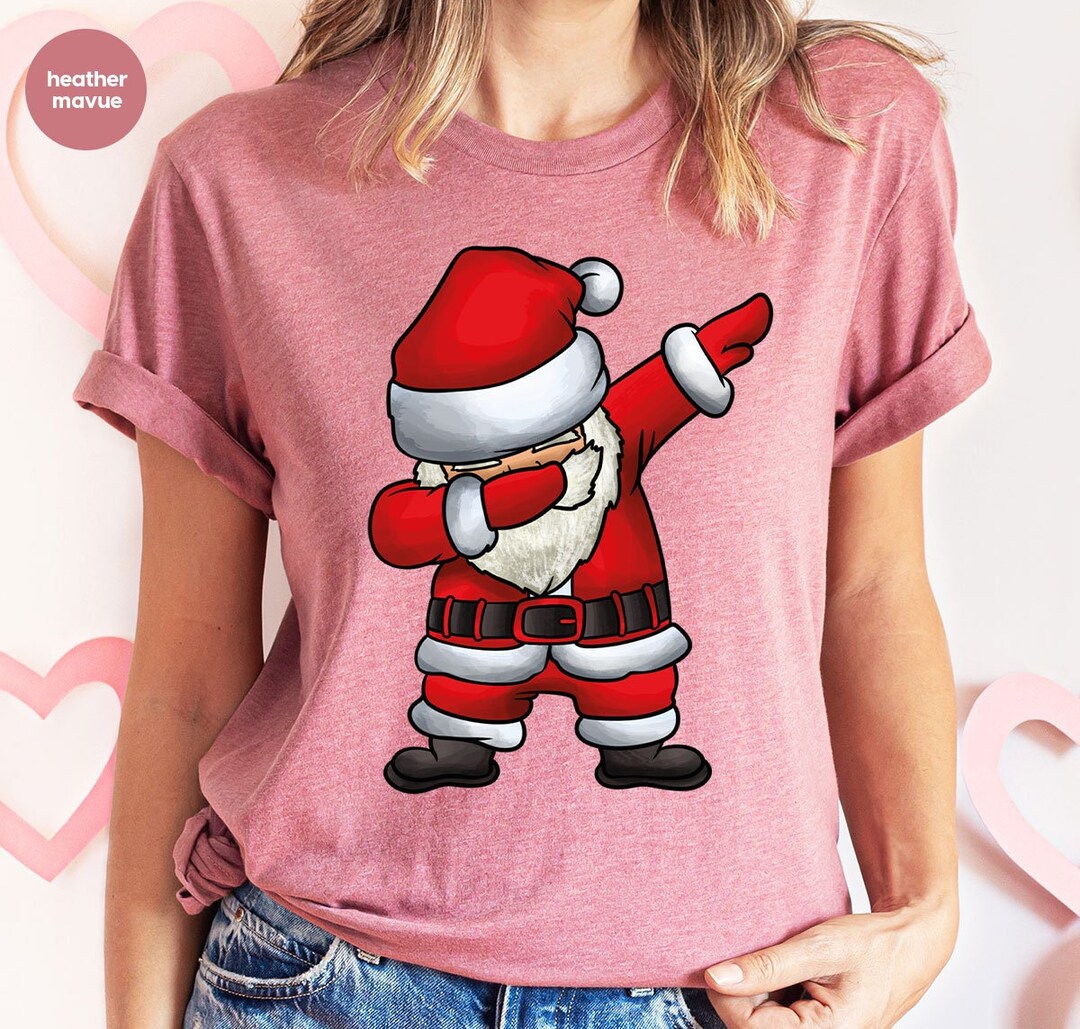 Christmas Santa Tshirt Holiday T Shirts Christmas Party Etsy