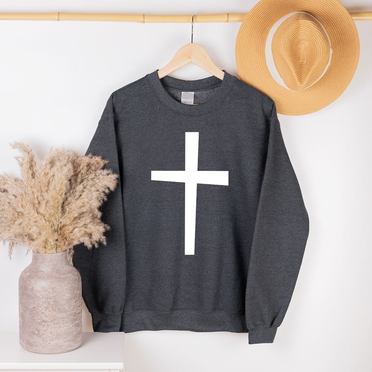 Cross Sweatshirt - Etsy