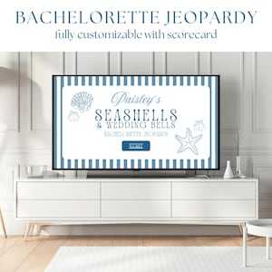 Bachelorette Jeopardy Game Template, PowerPoint Presentation, Canva Template, Fun Bridal Party Games, Maid of Honor, Bridesmaids, Girl Night