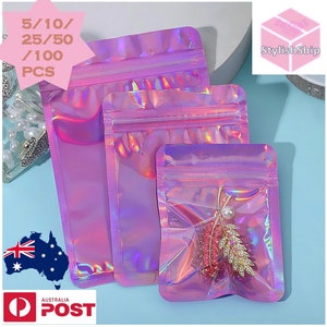 Hologram ziplock bag top