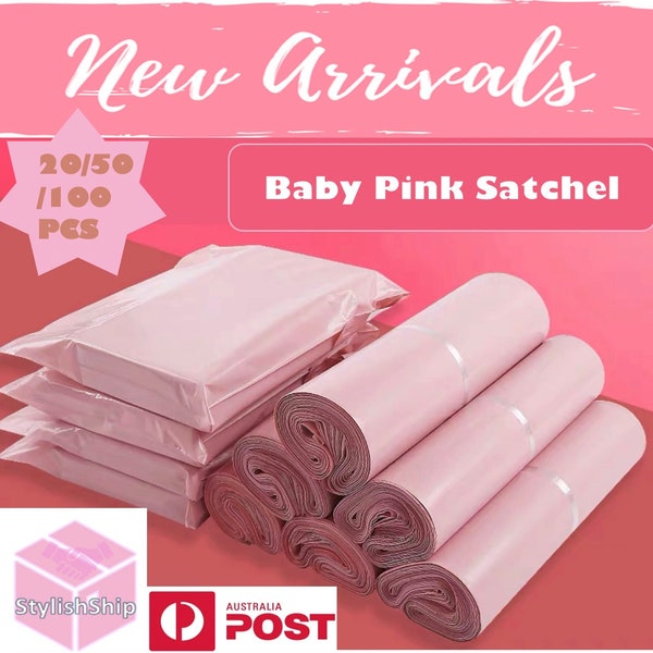 Baby Pink colour satchel Poly mailer Courier Bag adhesive self sealing postbag shipping bag supply packaging parcel envelop mailing sealable