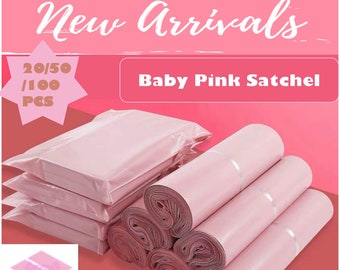 Baby Pink colour satchel Poly mailer Courier Bag adhesive self sealing postbag shipping bag supply packaging parcel envelop mailing sealable