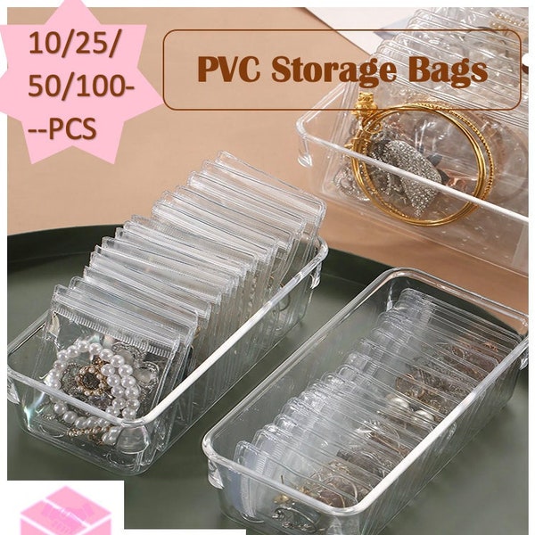 RÉAPPROVISIONNEMENT !! plus petit 4*6 cm disponible ; Sacs zip-lock en PVC transparents, sachets en plastique scellables, sac d'emballage étanche pour bijoux