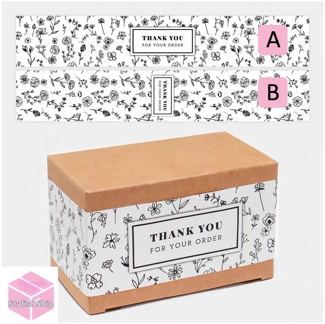50pcs Wrap Labels Stickers Packaging Box Label Gift Sealing Stickers ...
